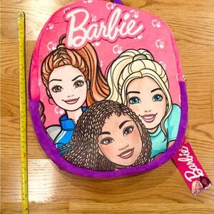NWT Barbie Soft plush-like Zipper backpack